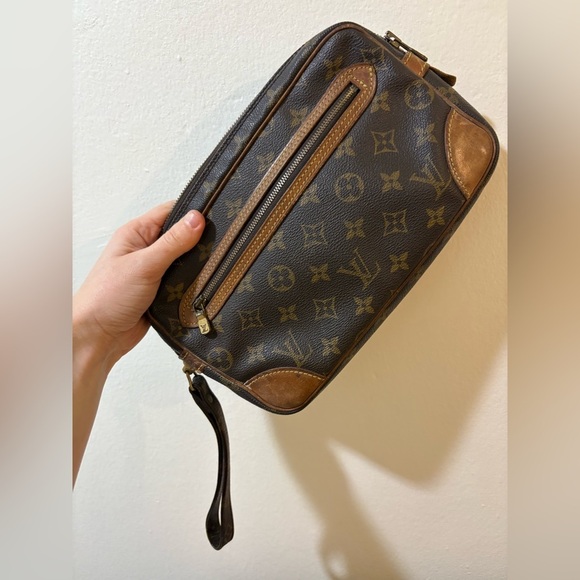 Louis Vuitton Monogram Canvas Cosmetic Pouch Clutch Wristlet Bag - Picture 9 of 16